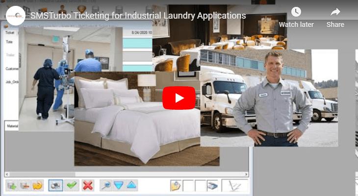 SMSTurbo Ticketing for Industrial Laundry Applications