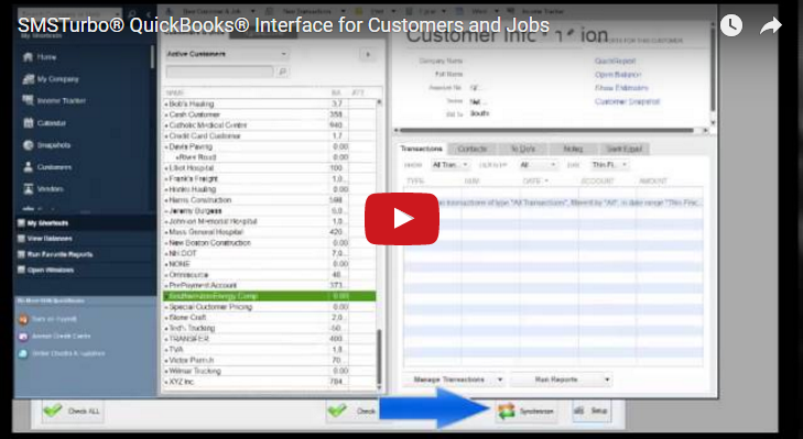 SMSTurbo QuickBooks Jobs and Orders