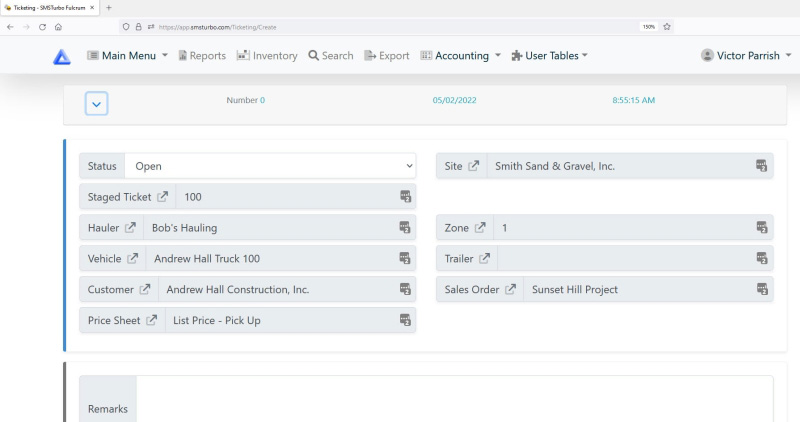 SMSTurbo Fulcrum Scale Tickets - Creative Information Systems