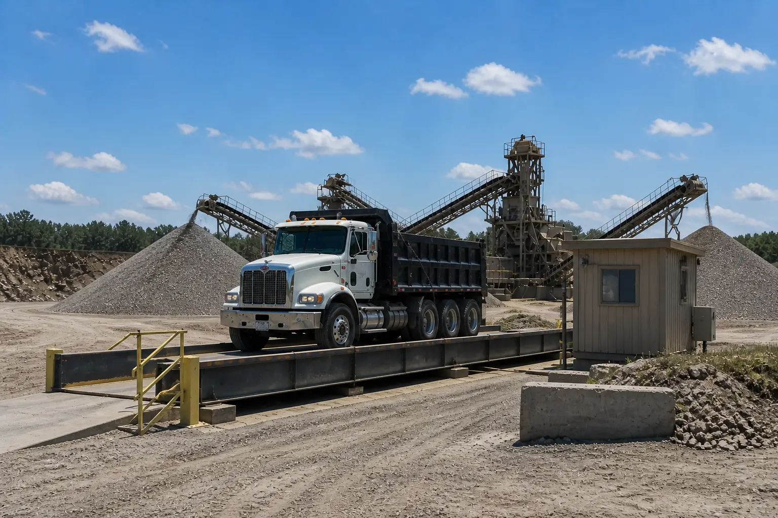 Truck Scalehouse in a Sand & Gravel Quarry