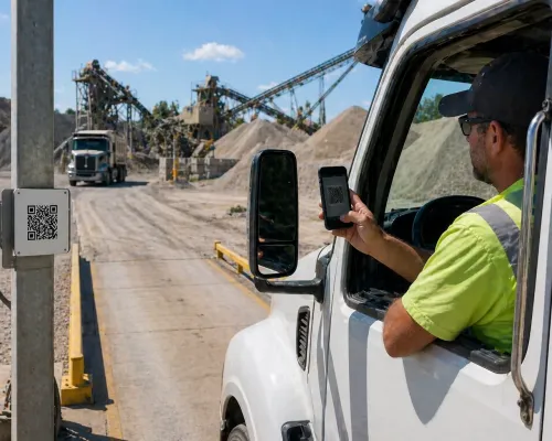 Virtual ticketing in quarry yard